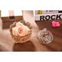 7.1 oz Storage Tank Rainbow Glass Candies with Glass Lid Jewelry Honey Salt Sugar Coffee Powder Glass Furnishings Decor (Amber)