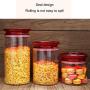 WANGLXST Food Storage Container Set, Storage Jar, Pantry Durable Seal Pot Cereal Storage Container Dry Foods Liquids Clear Container, Transparent