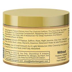 Bella Vita Organic Papaya Face Cream Gel For Glow, Pigmentation Blemish Removal With Saffron, 60 grams