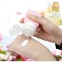 3PCS Empty Refillable Pink Soft Silicon Squeeze Tube Portable Travel Bottle Cosmetic Containers Storage Holder For Cream Lotion Facial Cleaner Shampoo Shower Gel Toiletries