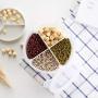 BATEER Airtight Dry Food Storage Container with 4 Compartments Kitchen Pantry Storage Bin for Flour, Snacks, Nuts
