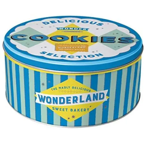 Nostalgie Art 30605 - Maison et Pays - Boîte d'Entreposage en Métal Rond, Cookies Bleus Wonder Nostalgie Art 30605 - Maison et Pays - Boîte d'Entreposage en Métal Rond, Cookies Bleus Wonder