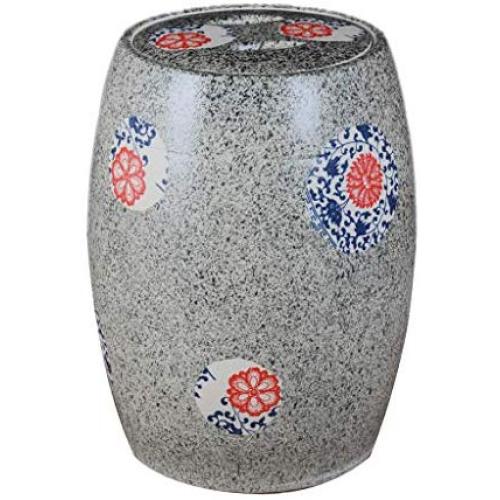 Ceramic Rice Barrels Food Storage Tanks Flour Container Cylinders Grain Containers Pickles Jar (Color : Gray, Size : 34X34X42CM)