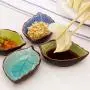JUSTDOLIFE Mini Dish tomato sauce Dish Leaf Shaped Ceramic Japanese Small Sushi Sauce Dish JUSTDOLIFE Mini Dish tomato sauce Dish Leaf Shaped Ceramic Japanese Small Sushi Sauce Dish