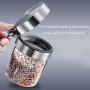 Kitchen Seasoning Box Set, Household Salt Cans Oil Pot Msg Storage Box With Storage Rack Clear Glass Spice Jars-b