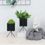 Nordic Metal Storage Jars With Frame Modern Pencil Holder Ins Chic Ins White Black Floral Machine Flower Vase Storage Jar Pot,White