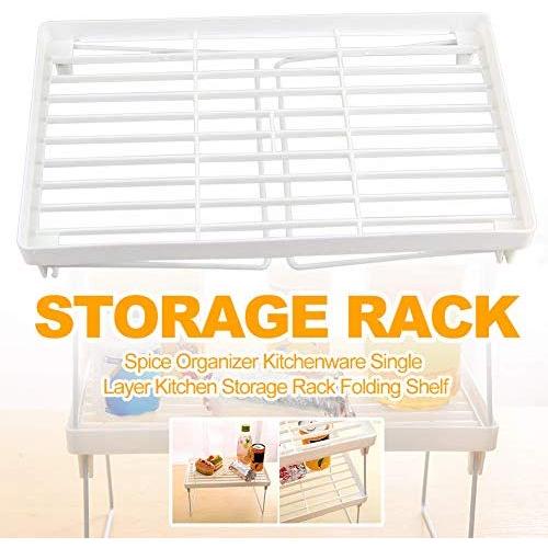 w5bhj0 Foldable Storage Rack Cabinet Organizer Cabinet Rack Shelf Herb Jar Storage for Cabinets, Crafts, Kitchen Organization