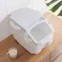 WOLFBUSH Rice Storage Container Plastic Kitchen Rice Box Sealed Cereal Grain Organizer with Wheels for Kitchen (22lb / 50 cup) WOLFBUSH Rice Storage Container Plastic Kitchen Rice Box Sealed Cereal Grain Organizer with Wheels for Kitchen (22lb / 50 cup)