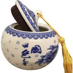 THY HOME Exquisite Oriental Ceramic Tea / Coffee Storage Jar Crock Canister