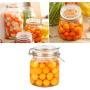 UPKOCH 2Pcs 1000ml Glass Sealed Food Jars Food Storage Canister Container for Dry Food Honey Cereals
