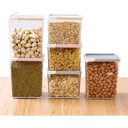 Kitchen Sealed Jar Plastic Food Storage Box Grain Dried Fruit Storage Jar Cookie Jar Storage Tank,Blue 1620ML