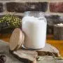 Klare Glasbehälter mit Holzdeckel | Groß (30oz - 890cc) | Küche, Vorratsschrank Organisation, Lebensmittelbehälter | Für Kekse, Gewürze, Lebensmittelbehälter | Für Zuhause, Café, Hotel, Restaurant