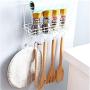 Homeleii 1PCS Multi-Function Metal Sidewall Refrigerator Storage Rack Shelf Organizer Kitchen Hook Holder Condiment Bottles Storage Rack