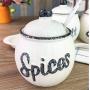 Mini Spice Jars Creative simple ceramic seasoning jar home kitchen supplies