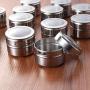 Cabilock 10 Pcs magnetic spice jar Stainless Steel Storage Containers Seasoning Holders Herb Storage Jars for Home Kitchen Bar