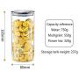 WANGLXST Food Storage Container, Storage Jar, Durable Stainless Steel lid for Keeping Food Dry Fresh, Airtight, for Candy, Snack, Cereal, Flour,1000ml