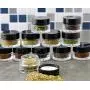 7-Milliliter Clear Glass Balm Jars (12-Pack); 1/4 oz Cosmetic Jars with Lined Black Plastic Lids 7-Milliliter Clear Glass Balm Jars (12-Pack); 1/4 oz Cosmetic Jars with Lined Black Plastic Lids