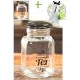 Gift Included- Vintage Kitchen Tea Clear Glass Storage Container Jar Canister With Lid + FREE Bonus Water Bottle by Home Cricket Homecricket 
