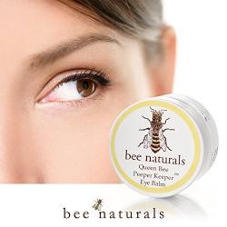 Queen Bee Naturals Best Eye Balm Peeper Keeper - Eyelid Cream Helps Reduce Crows Feet, Wrinkles & Fine Lines - Pure Anti Aging Restorative Moisturizes Your Skin - Vitamin E + 10 Organic Nutrient Oils