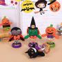 Transer Halloween Candy Box, Happy Halloween Ghost Pumpkin Party Favors Sweets Gift Transparent Storage Case Jar (D)