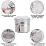 uxcell 4pcs 19.4oz/27.7oz/32oz/43.9oz Stainless Steel Airtight Canister Set Food Container for Kitchen Counter Sugar Coffee Bean Tea Nuts Cookie Storage with Clear Lid Locking Clamp