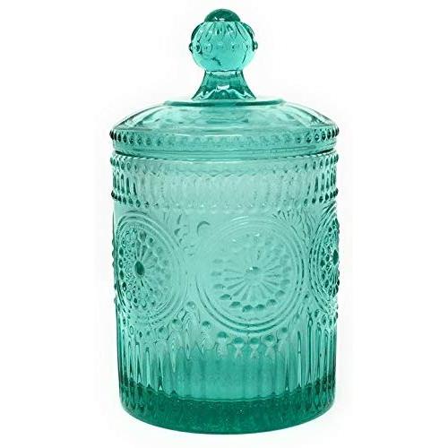 The Pioneer Woman Adeline Teal Mini Storage Jar 3.5 x 6.25