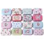 Milue Flower Tin Trinket Jewelry Coin Box Tinplate Storage Case Small Rectangular