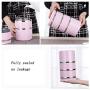 Thermos Food Jar Multi-storey Thermos Stainless Food Flask,Leakproof Insulated Food Containers,Lunch Box (Color : Light purple, Size : 1500ml)