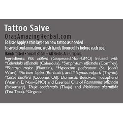 Tattoo Salve, Tattoo Aftercare, Natural Tattoo Aftercare Treatment Salve, No Paraben, No Lanolin, Natural Tattoo Care Ointment, Tattoo Lotion, Cream, Moisturizer, Made in The USA