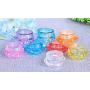Ewanda store 30 Pcs 3G/3ML Fashion Cosmetic Sample Packing Empty Containers Bottles Plastic Clear Pot Jars with Different Color Lids for Face Cream,eyeshadow, Nails, Powder and Beauty