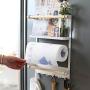 Decdeal Magnetic Refrigerator Storage Organizer Refrigerator Side Shelf Spice Jars Rack Kitchen Storage Seasoning Jars Organizer Refrigerator Shelf Storage