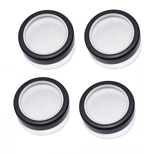 10G 10ml Empty Powder Container Sifter Jar 4 Pcs Plastic Cosmetic Sample Containers Loose Powder Blusher Foundation Storage Box Case Pots