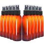 Youngever 10 Pack Amber Plastic Spray Bottles 4 Ounce, Refillable Plastic Spray Bottles with Lids, Empty Fine Mist Plastic Mini Travel Bottles