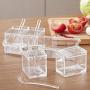 Clear Spice Rack Spice Pots - 4 Piece Acrylic Seasoning Box - Storage Container Condiment Jars - Cruet with Cover and Spoon - Spice Salt Container Sugar Storage Organizer