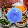Lesgos Zero Waste Reusable Food and Container lids Food Storage Kitchen Cookware Flexible to Fit Different Size and Shape Container