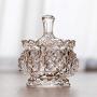Yl Ly 789 Crystal Rome Crystal Candy Jar With Lid Exquisite Embossed Biscuit Barrel Cookies Tin Candlestick Jewelry Storage Storage Tank C 1
