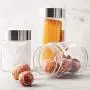 WANGLX ST Sealed Tank Borosilicate Glass Storage Jar Portable Storage Tank Chinese Medicine Powder Preservation Bottle Home Kitchen Tools, A