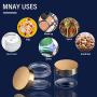 16 Pieces 60 ml/ 2 oz Round Clear Leak Proof Plastic Container Jars with Gold Lids Plastic Slime Jars Empty Slime Storage Containers Refillable Storage Favor Jars for Travel Cosmetic Lotion Creams