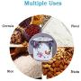 Große Vintage Lebensmittelbehälter mit Deckeln, Küchen-Airtight-Behälter, Keramik, Rustikaler Wohnkultur-Organizer, Pantry-Organisation & Lagerung für Mehl, Snacks, Zucker, Cerealien (5L Weiß)
