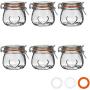 TNKML Glass Spice Jar Transparent Storage Tank Kitchenware Spice Container Glass Spice Jar Orange