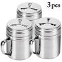 JUSTDOLIFE Seasoning Bottle Set Fashion Rotatable Seasoning Shaker Stainless Steel Spice Bottle with Handle