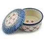 Polish Pottery Jar with Lid 5-inch Floral Lattice made by Ceramika Artystyczna Polish Pottery Jar with Lid 5-inch Floral Lattice made by Ceramika Artystyczna