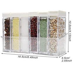 Kitchen Seasoning Boxes Bottles Jars Plastic Spice Lid Storage Organizer Sugar Pepper Layers Box Home,Brown