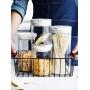 Yl Ly Cap Glass Sealing Jar Transparent Kitchen Storage Tank Glass Bottle Moisture-Proof Milk Powder Grain Food Storage Tank Large (1000Ml)