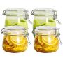 MFWFR Sealed cans, Glass Bottles with lid Food Grade, Household Portable Honey Passion Fruit Storage jar, Glass Sugar jar,M1