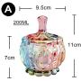 Colorful Star Shaped Crystal Candy Jar With Lid Food Storage Jar Best Gift For Family Friends-a