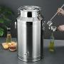 RSHJD Stainless Steel Fermenter, Milk Bucket Wine Pail, Can Be Used to Store Milk, Rice, Edible Oil Cereals, Easy to Transport, Multiple Sizes