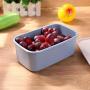 Whitelotous Easy Find Lid Food Storage Container Large Cereals Sealed Jar Refrigerator Fresh Nuts Retail Moisture Proof Box(Blue)