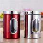 Stainless Steel Sealed Jars, Kitchen Food Containers, Storage Spices/Oatmeal/Coffee Beans/Tea