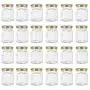 24 Pack Hexagon 3 oz 90 ml Mini Glass Canning Jars Jam Jars with Lids for Sauce,Honey,Candies,Baby Foods,Wedding,DIY Magnetic Spice Jars（Comes with gold lids）